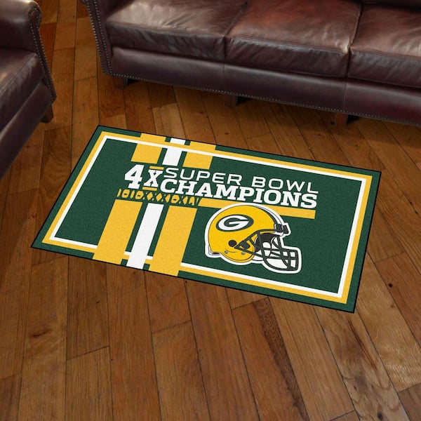 FANMATS Green Bay Packers 3 ft. x 3.5 ft. All-Star Area Rug 30921 - The  Home Depot