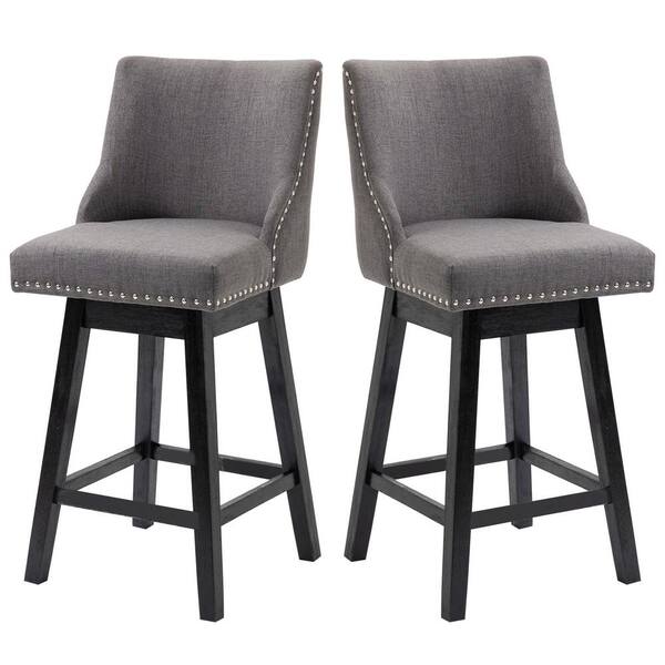 2x grey bar stools