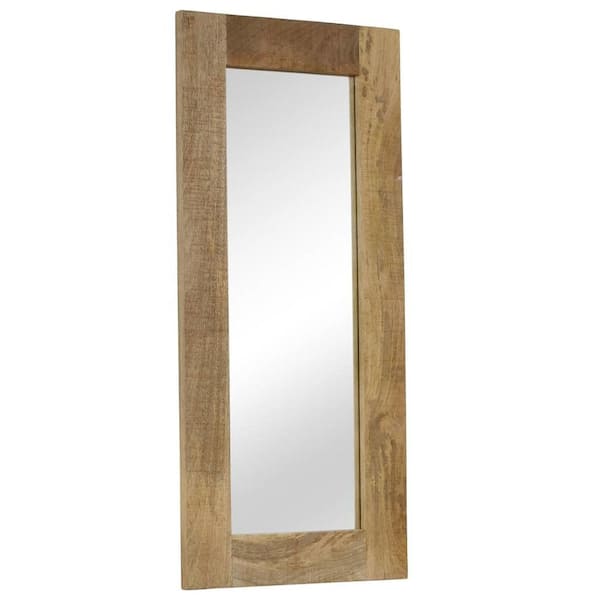 Unbranded 19.7 in. W x 43.3 in. H Rectangular Wood Framed Wall Mount Modern Decor Bathroom Vanity Mirror