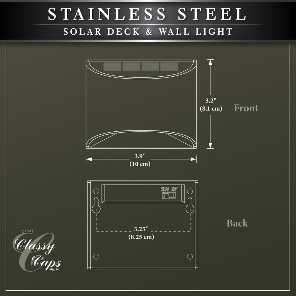 Stainless Steel Solar LED Deck and Wall Light Multipack
