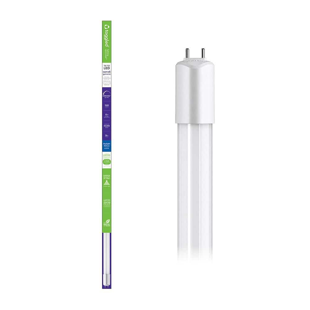 toggled 12-Watt 36 in. Linear Dimmable T8 LED Tube Light Bulb (1