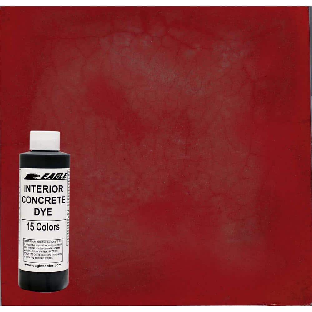 1-gal. Red Berry Interior Concrete Dye Stain Makes with Water from 8 oz. Co