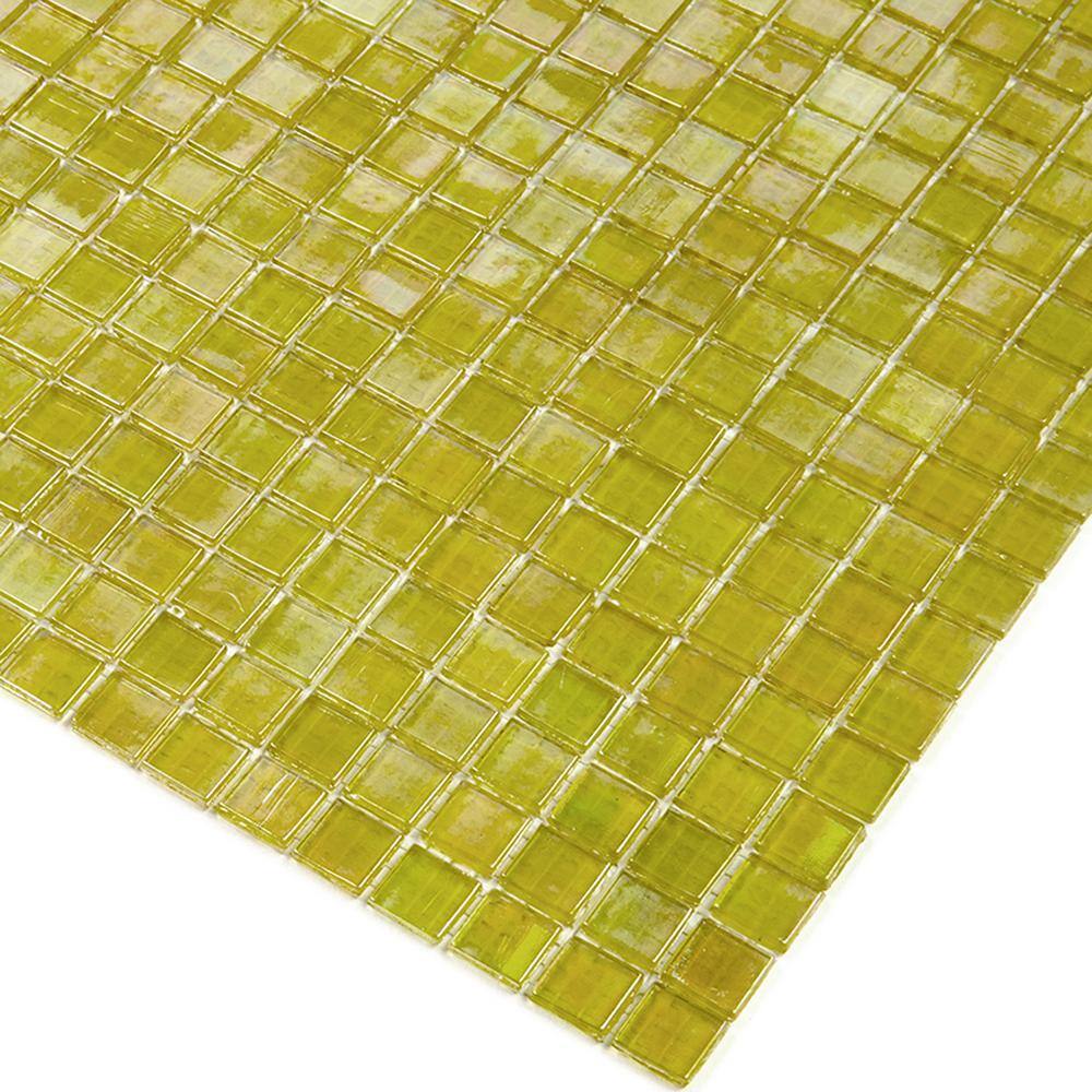 Golden Iridescent Glass Mosaic Tile for Wall and Floor
