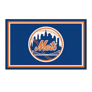 New York Mets Blue 4 ft. x 6 ft. Plush Area Rug