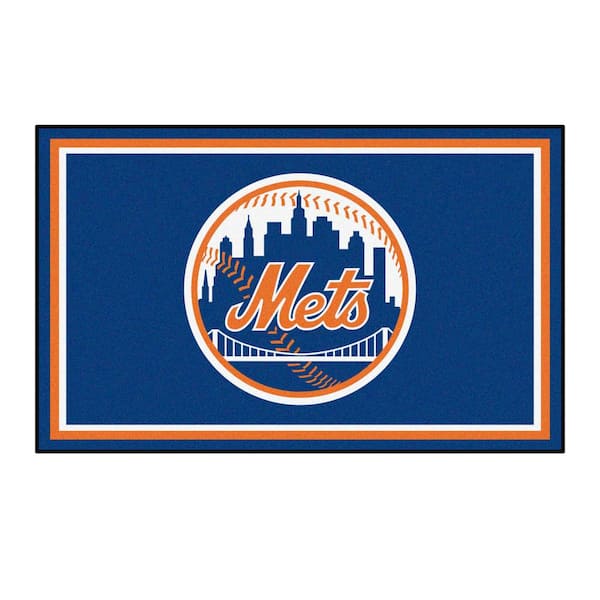 FANMATS New York Mets Blue 4 ft. x 6 ft. Plush Area Rug