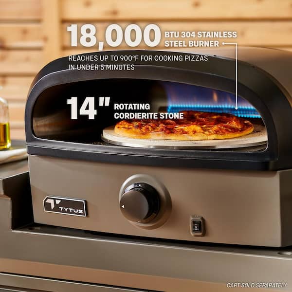 TYTUS Emberwood Portable Gas Pizza Oven in Gunmetal Gray TDT-GHS