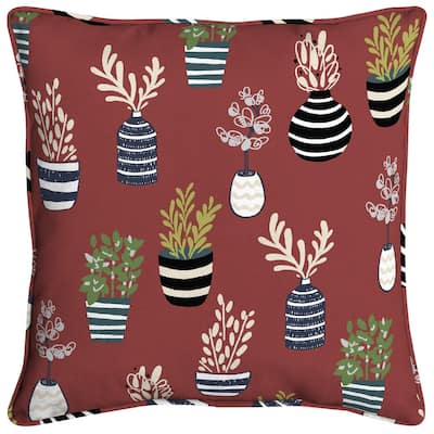 red outdoor pillow covers