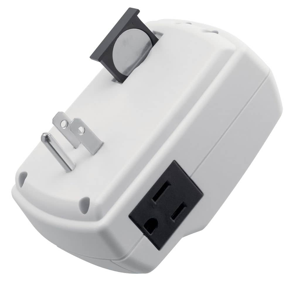 White Plastic 12-Volt Digital Timer with LCD Display