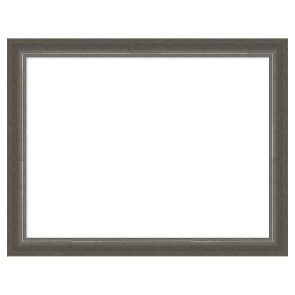 Domus Dark Silver 27 in. x 21 in. Wood Framed Dry Erase Magnetic Memo Board
