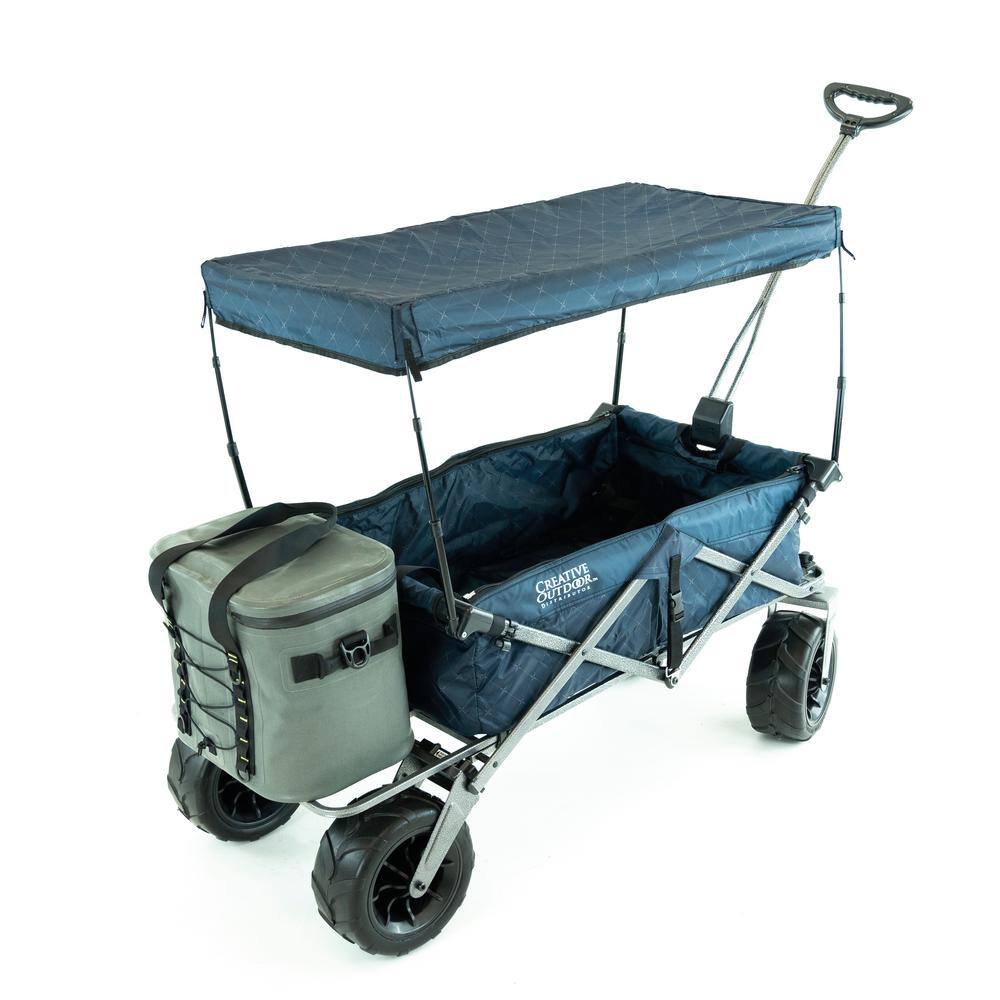 4.1 cu.ft. Metal Folding Garden Cart XXL Hauler in Blue Diamond ...