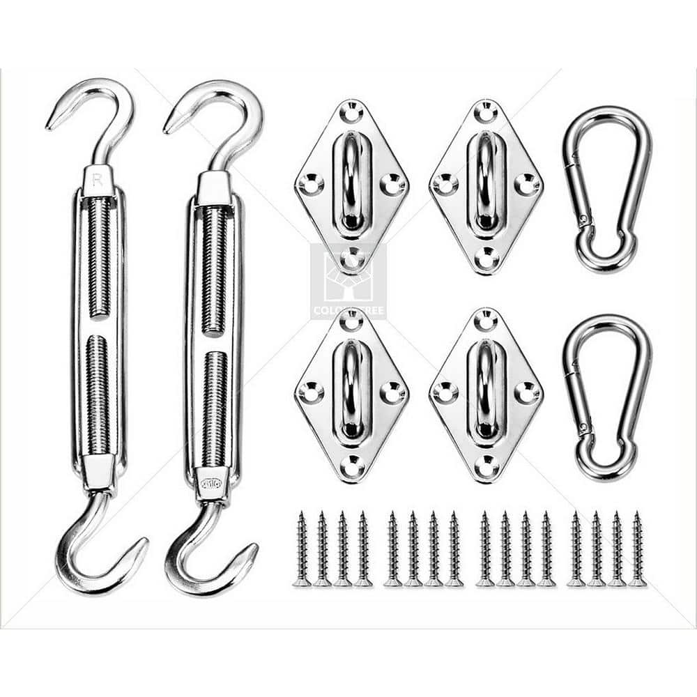 Details about   Kaptin Sun Shade Sail Stainless Steel Heavy Duty Hardware Kit with Screws for... 