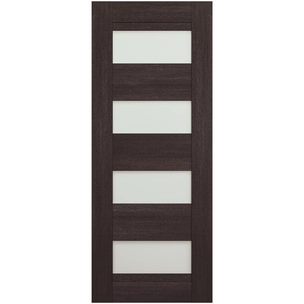 Vona 07-08 24 in. x 80 in. No Bore 4-Lite Frosted Glass Veralinga Oak Composite Wood Interior Door Slab price history on PriceWatchPro
