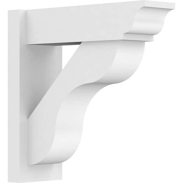Ekena Millwork Carmel 7 in. W x 20 in. H x 20 in. D Signature Urethane Polyurethane Outlooker with Traditional Ends