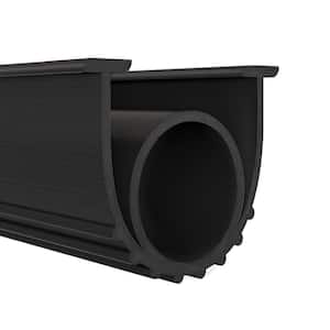 10 ft. Black Universal Weatherproof Rubber Seal Strip Installs Easily for Garage Door Top and Seal