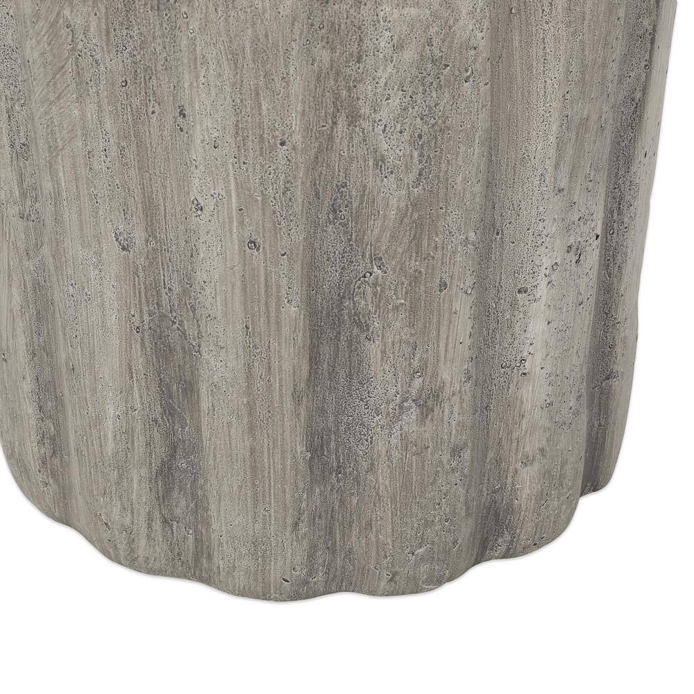 Canis Concrete Finish Outdoor Patio Side Table - thumbnail 6