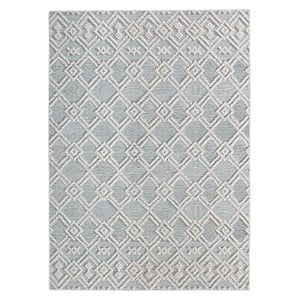 Harlem Cream and Gray 8 ft. x 10 ft. Accent rug