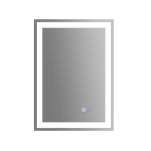 24 in. W x 32 in. H Rectangular Frameless Wall Backlit FrontLit LED Bathroom Vanity Mirror in Silver, Anti Fog, Dimmable