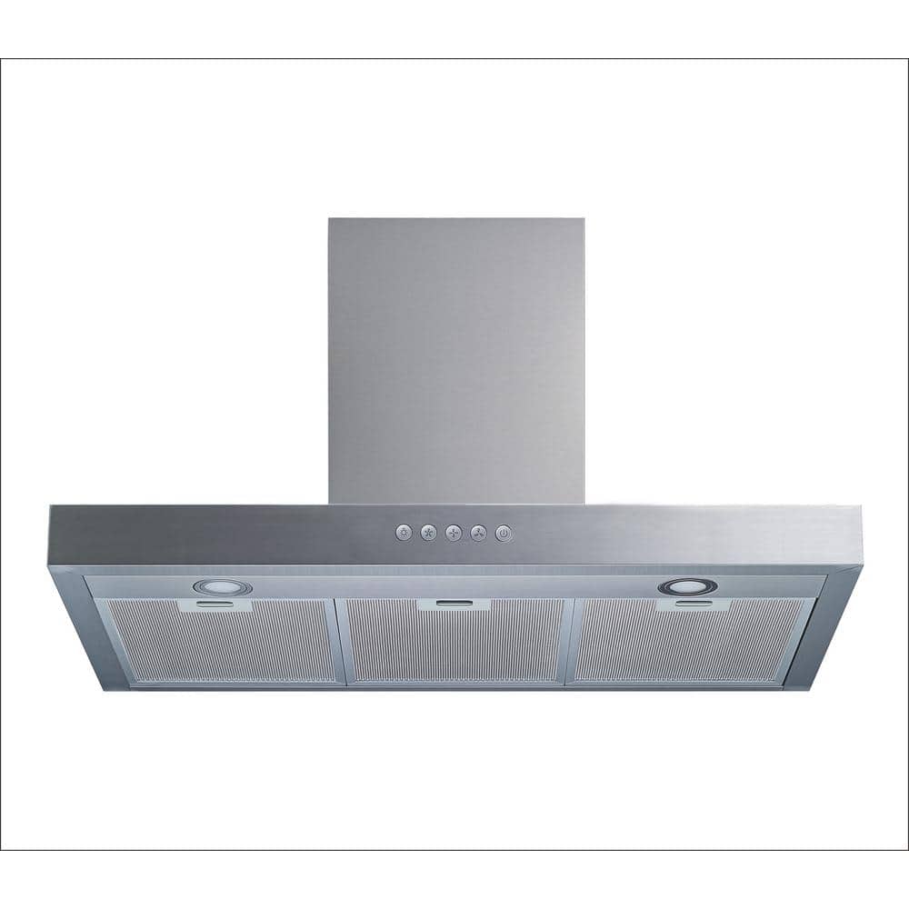Winflo 30 in. 475 CFM Convertible Wall Mount Range Hood in Stainless Steel with Mesh Filters and Push Sensor Control, Silver
