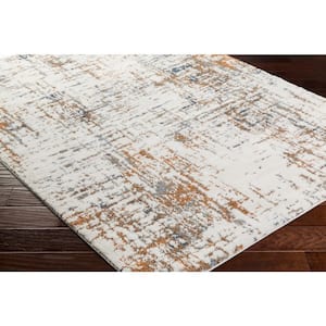 Osaka Brown/White Abstract 7 ft. x 9 ft. Indoor Area Rug