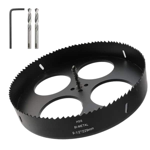 Unbranded 9.5 in. Hole Cutter with Drill Bit and Hex Wrench Bi-Metal Hole Saw for Wood Plastic Drywall Thin Metal