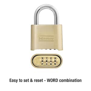 Combination Lock, Resettable, Letters
