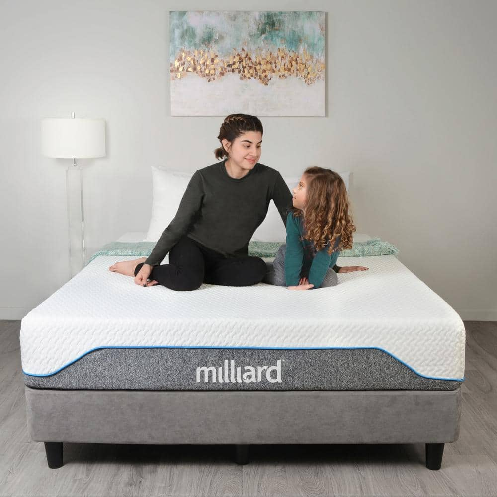 MILLIARD Classic Series 10in. Medium Firm Gel Memory Foam Smooth Top ...