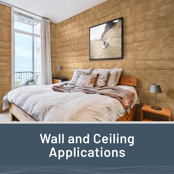 1 in. x 4 in. x 8 ft. Barn Wood Light Brown Pine Trim Board (4-Pack)