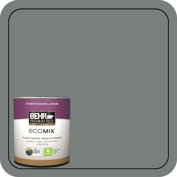 1 qt. #PPU25-18 Shutter Gray Eggshell Enamel EcoMix Plant-Based Interior Paint & Primer