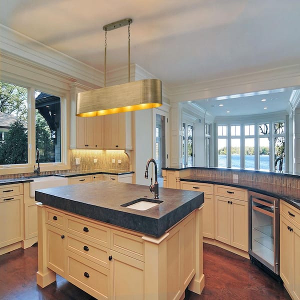 ZYZWMB 5-Light Modern and Contemporary Brass Chandelier Linear