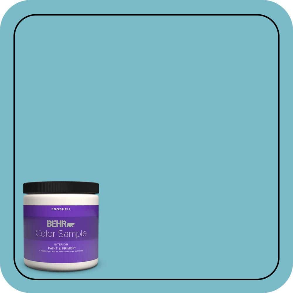 8 oz. #M470-4 Azure Lake Eggshell Enamel Interior Paint & Primer Color Sample price history on PriceWatchPro