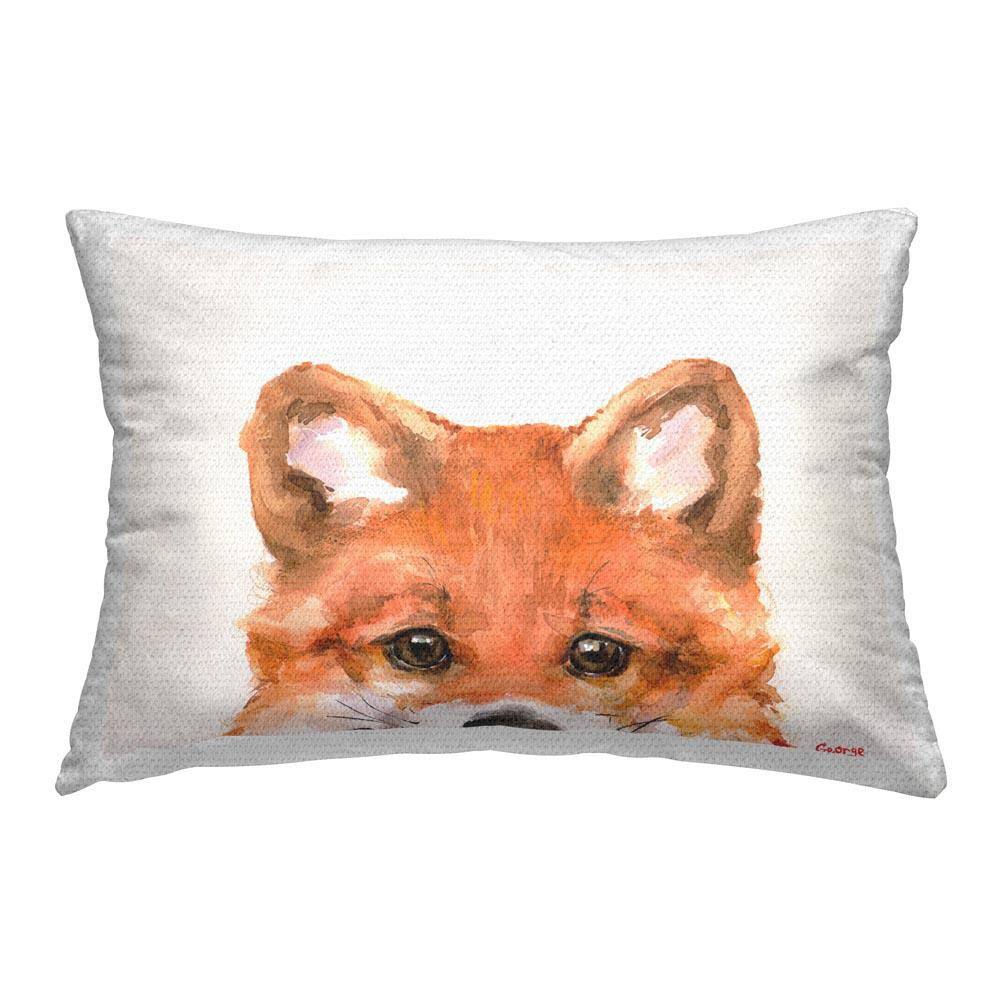 Baby Fox Kit Face Outdoor Printed Throw Pillow by GeorgeDyachenkoArt price history on PriceWatchPro