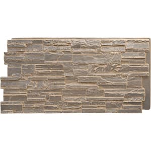 Cascade 48 5/8 in. x 1 1/4 in. Cannondale Stacked Stone, StoneWall Faux Stone Siding Panel