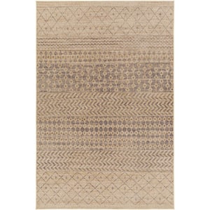 Ez Jute 4 ft. x 6 ft. Brown/Black Tribal Indoor Area Rug