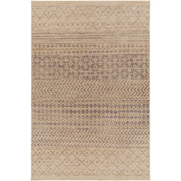Ez Jute Light Brown 9 ft. x 12 ft. Machine-Washable Rug
