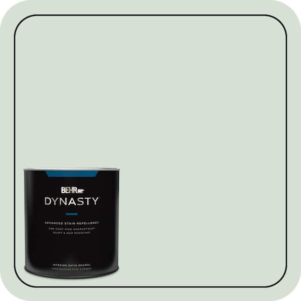 BEHR DYNASTY 1 qt. #S410-1 River Mist Satin Enamel Interior Stain-Blocking Paint and Primer