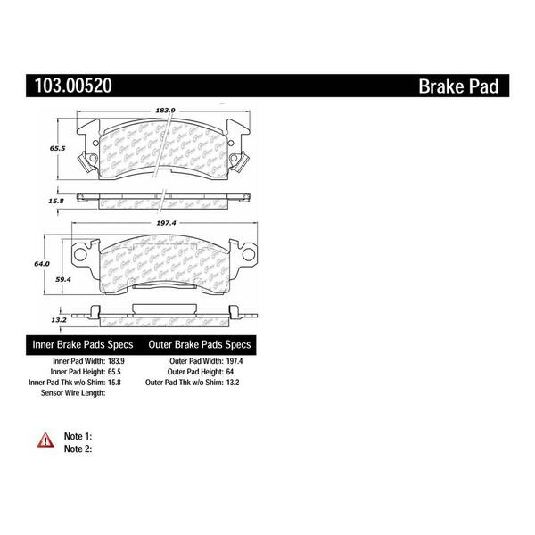 Centric Parts Disc Brake Pad Set