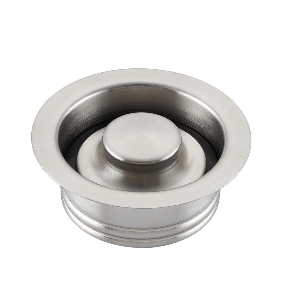 LUXIER Kitchen Sink Garbage Disposal Flange and Stopper in Brushed Stainless Steel