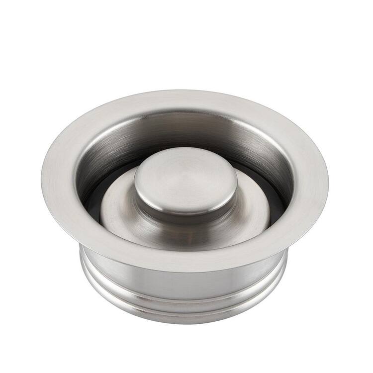 LUXIER Kitchen Sink Garbage Disposal Flange and Stopper in Brushed Stainless Steel