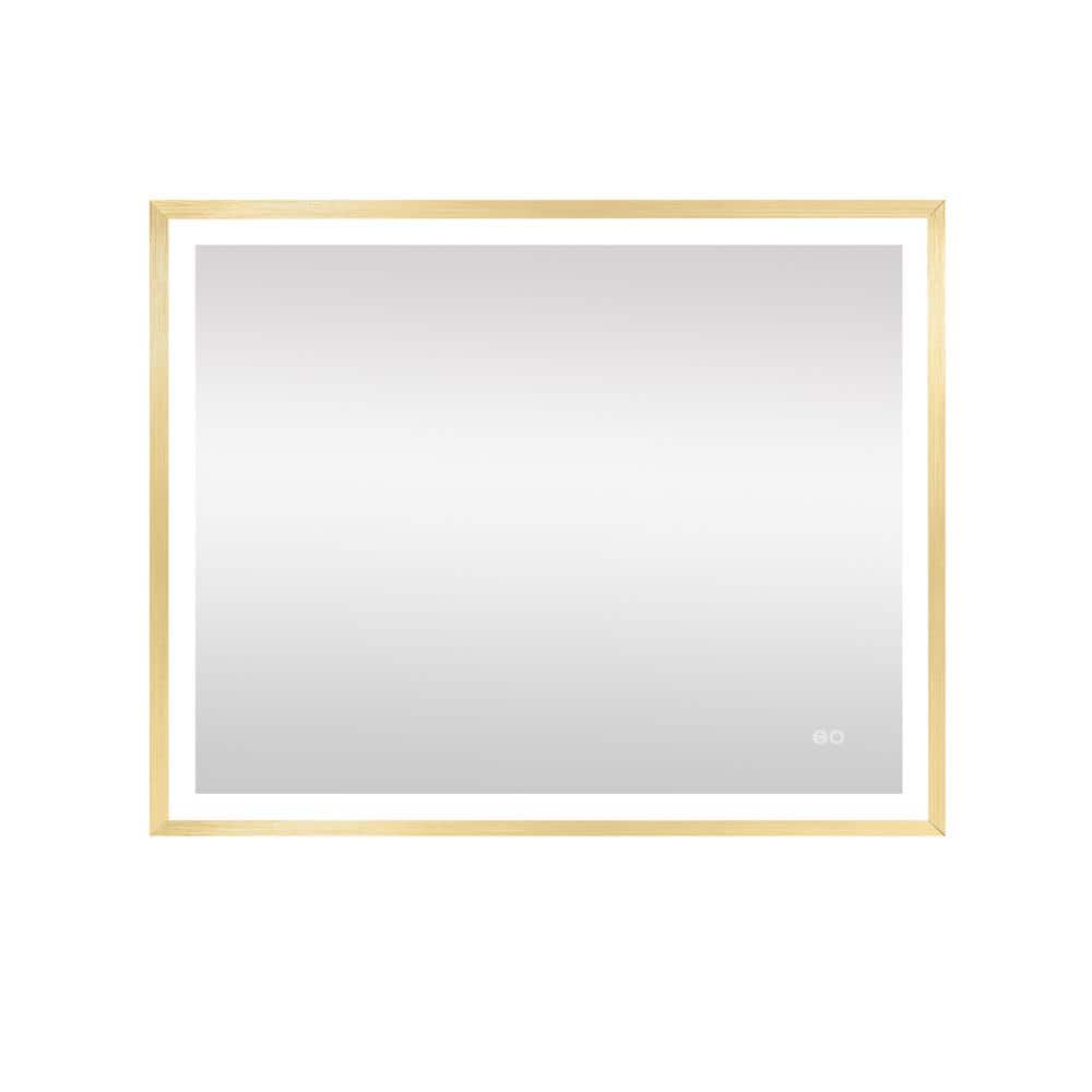 40 in. W x 32 in. H Rectangular Aluminum Framed LED Wall Mount Anti-Fog Mod