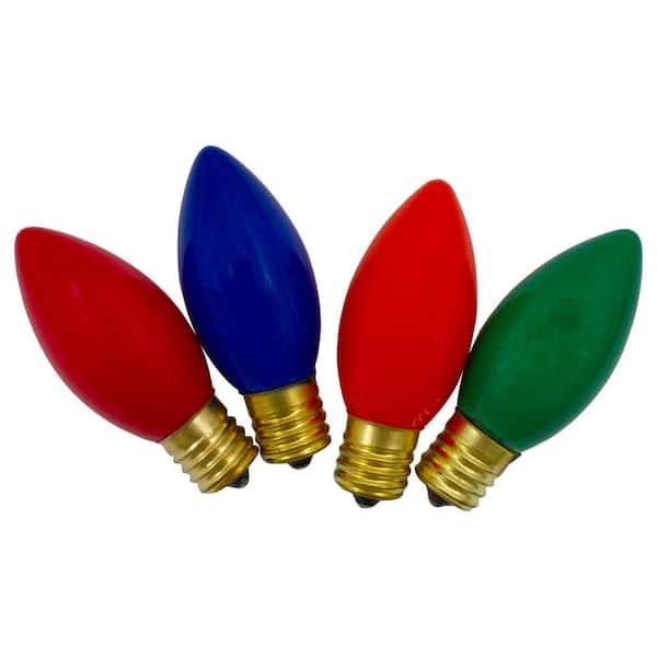 Northlight C9 Multi-Colored Opaque Christmas Replacement Bulbs (Pack of 4)