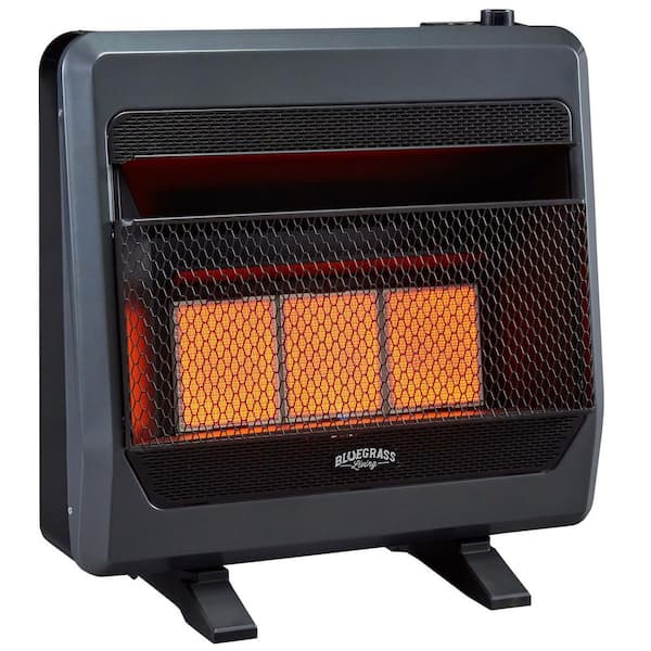 Bluegrass Living 30,000 BTU Natural Gas Unvented Infrared Gas Heater With Blower and Base Feet