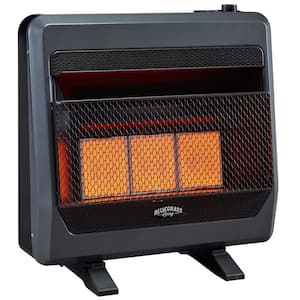 30,000 BTU Natural Gas Unvented Infrared Gas Heater With Blower and Base Feet