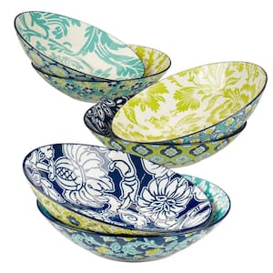 Tapestry 38.34 fl. oz. Multi-Colored Porcelain Soup Bowl (Set of 6)