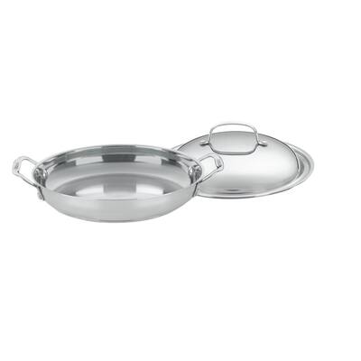 Chef's Classic 12 in. Stainless Steel Frying Pan with Lid