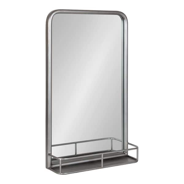 Kate and Laurel Estero 30.00 in. H x 18.00 in. W Rectangle Metal Framed Silver Mirror