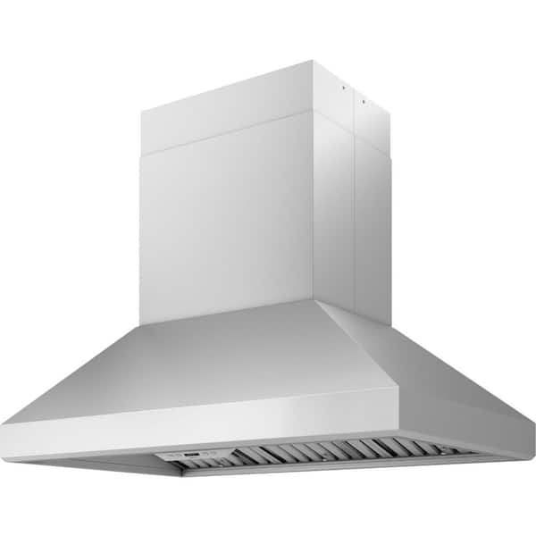 Titan 54 in. 650 CFM Ducted Island Mount Range Hood with TruHue in Stainless Steel