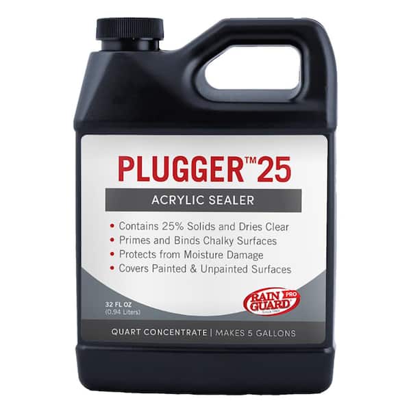 RAIN GUARD Plugger 25 Water-Based Acrylic Sealer 32 Oz. Super Concentrate, Makes 5 Gallons