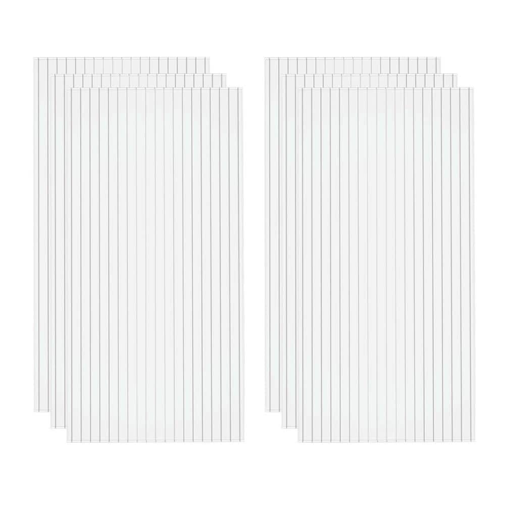 5' x 2' Twin-Wall Polycarbonate Greenhouse Panels (6 Pack), UV Resistant, Shatter-Resistant Roofing Sheets price history on PriceWatchPro