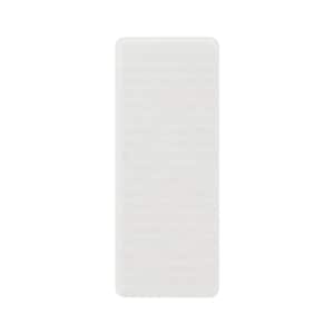 White 24.25 in. x 60 in. Memory Foam Striped Extra Long Bath Mat