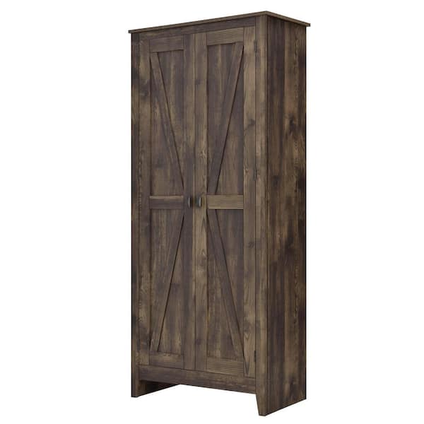 Systembuild Brownwood 31 5 In W Rustic Storage Cabinet Hd63453 The Home Depot Systembuild Brownwood 31 5 In W Rustic, Rustic Storage Cabinets